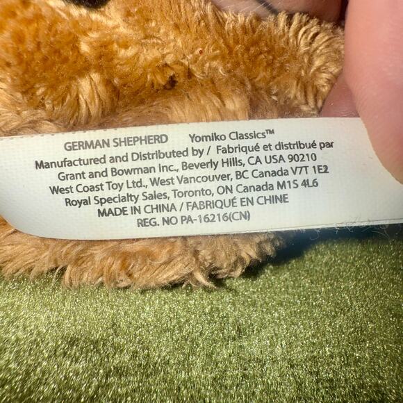 Yomiko Classics German Shepherd Puppy Plush 5” Tan Black Dog Stuffed Animal EUC - Picture 4 of 5